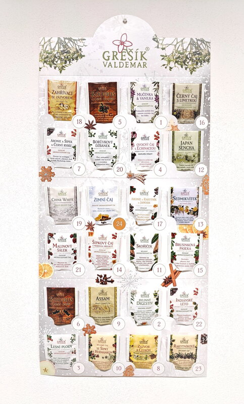 Čajový adventný kalendár